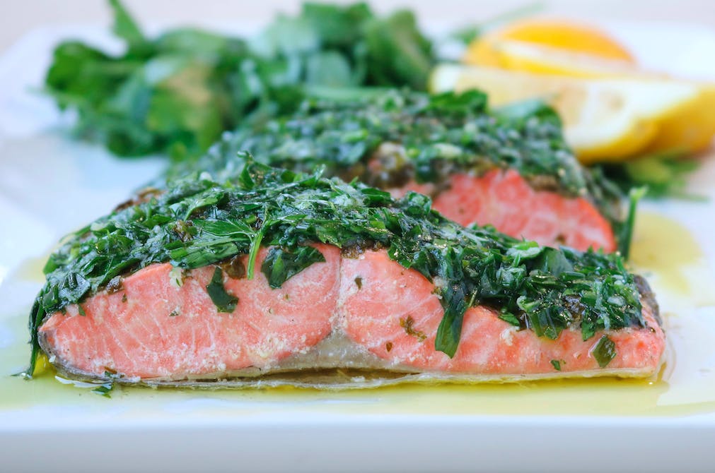 Slow Roasted Salmon with Garlic & Herbs | truLOCAL Recipe