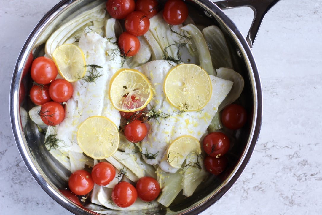 Oven Roasted Cod With Tomatoes And Fennel Trulocal Recipe 3148