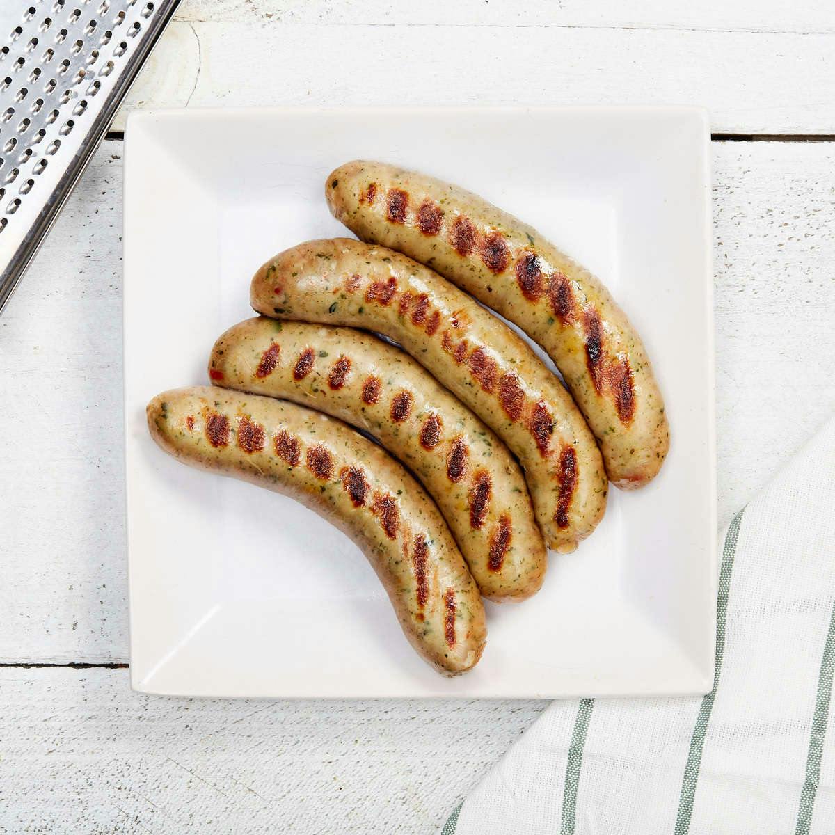 Feta and Leek Chicken Sausages