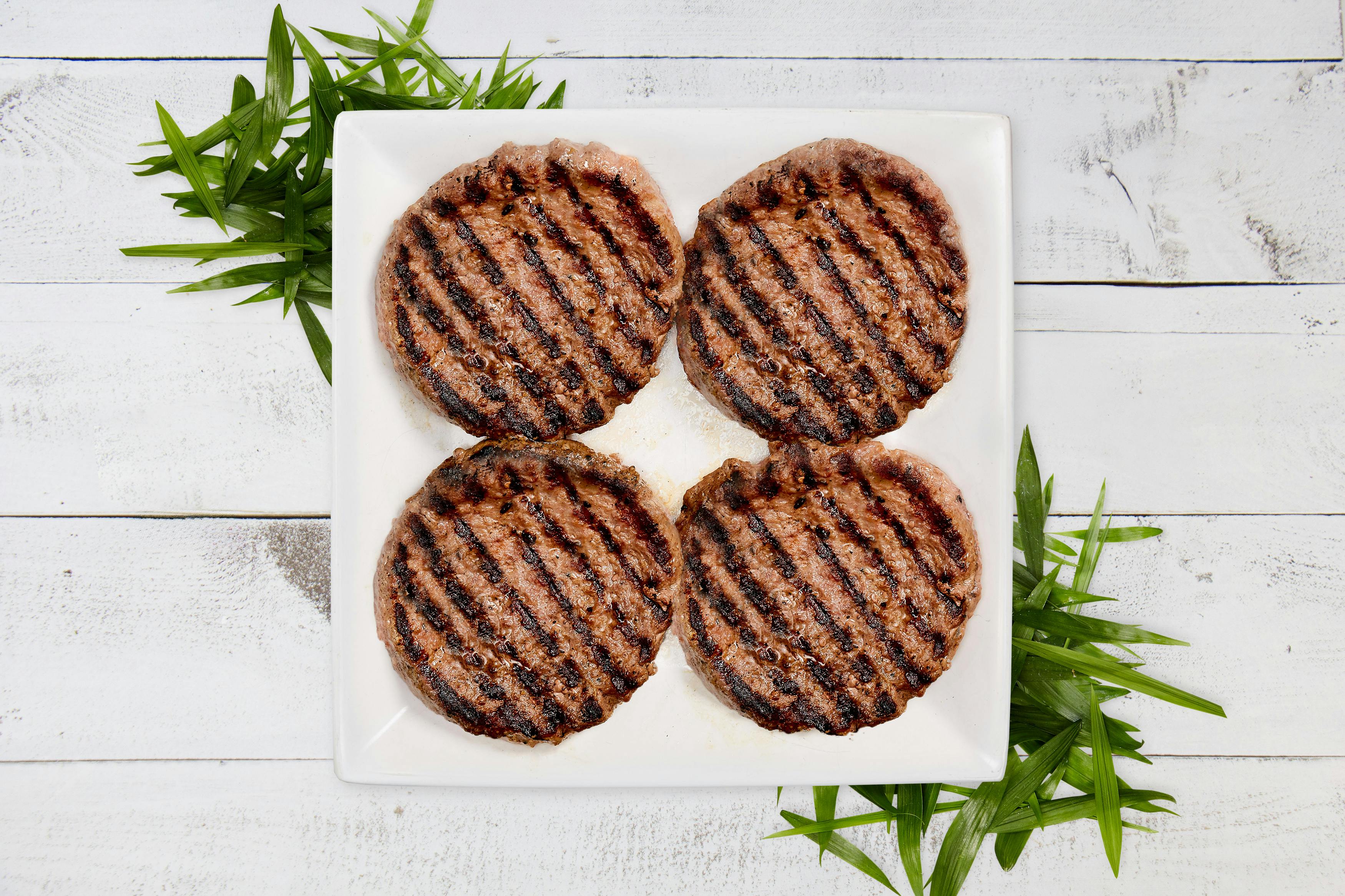 Grass-Fed and Finished Beef Burgers