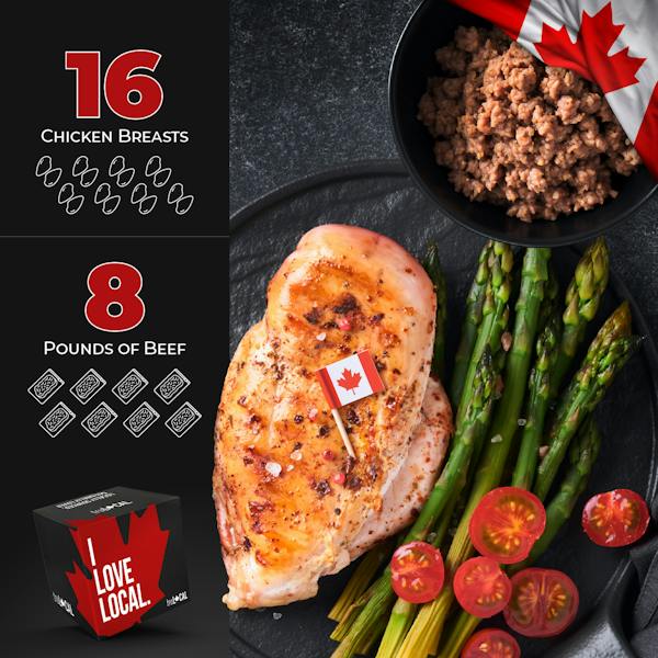 Boîte économique de poulet et de bœuf « Coupes canadiennes »