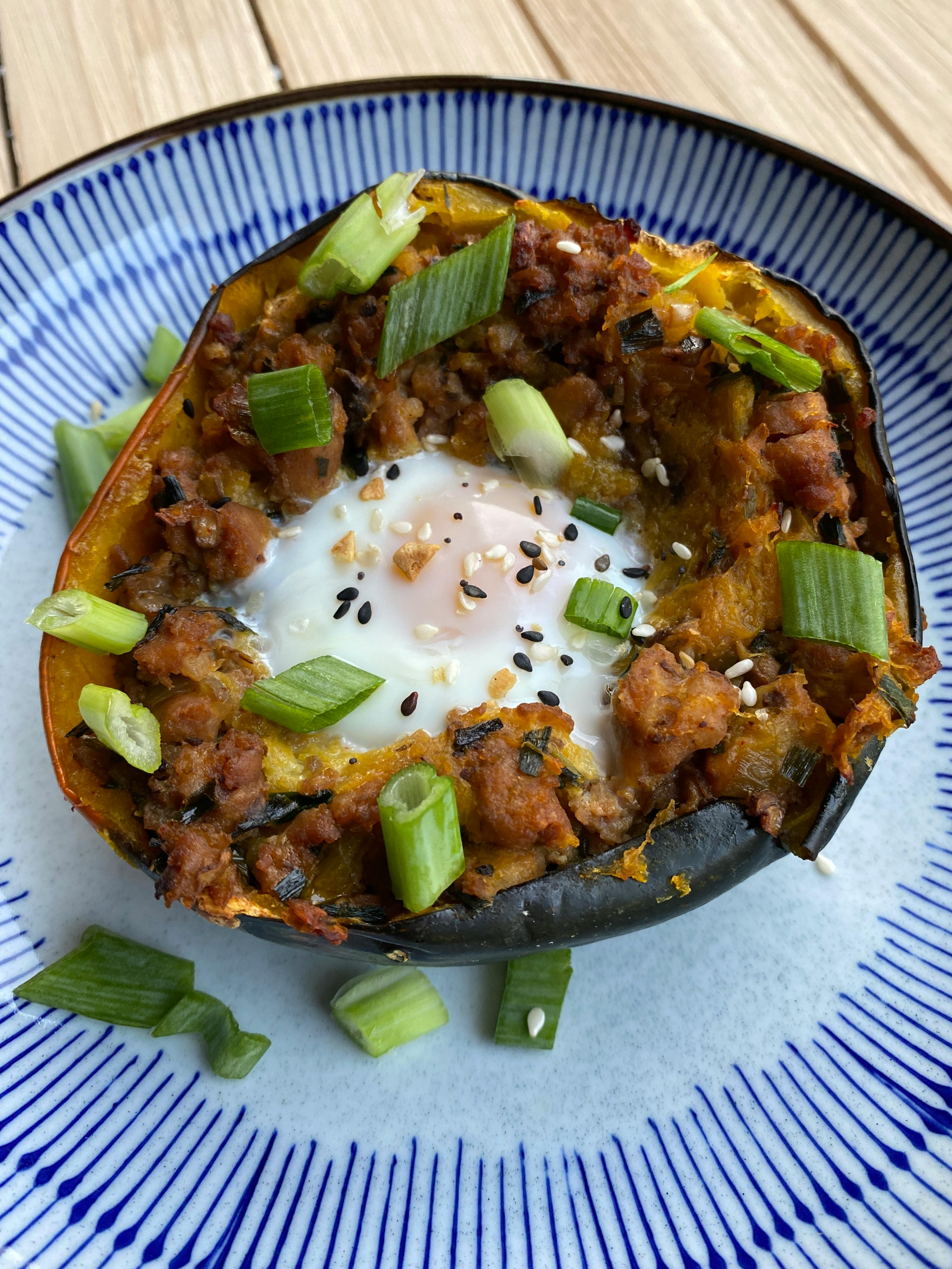 Miso Chili Sausage Stuffed Squash | truLOCAL Recipe
